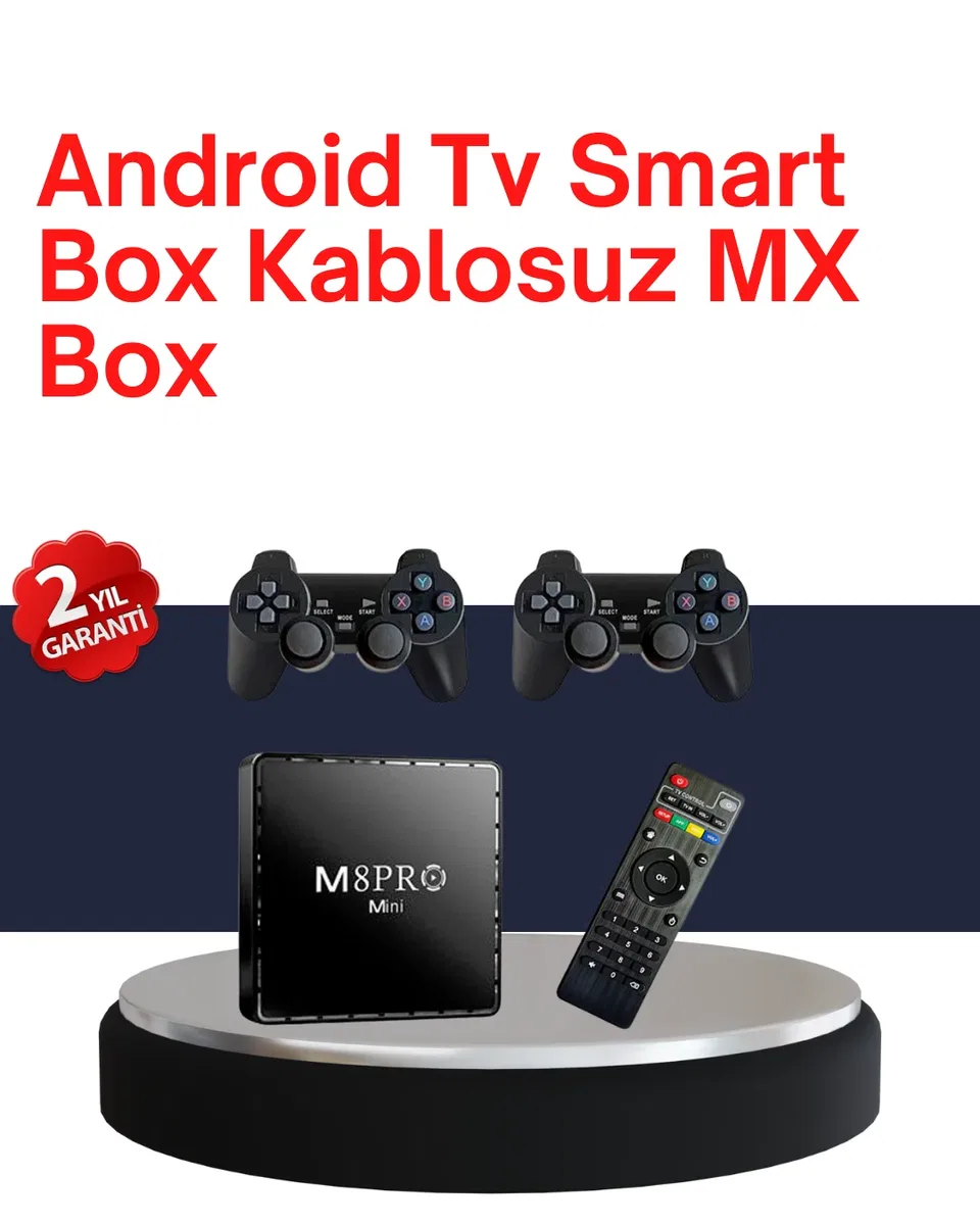 Retro Oyun Konsollu Akıllı Android TV Kutusu