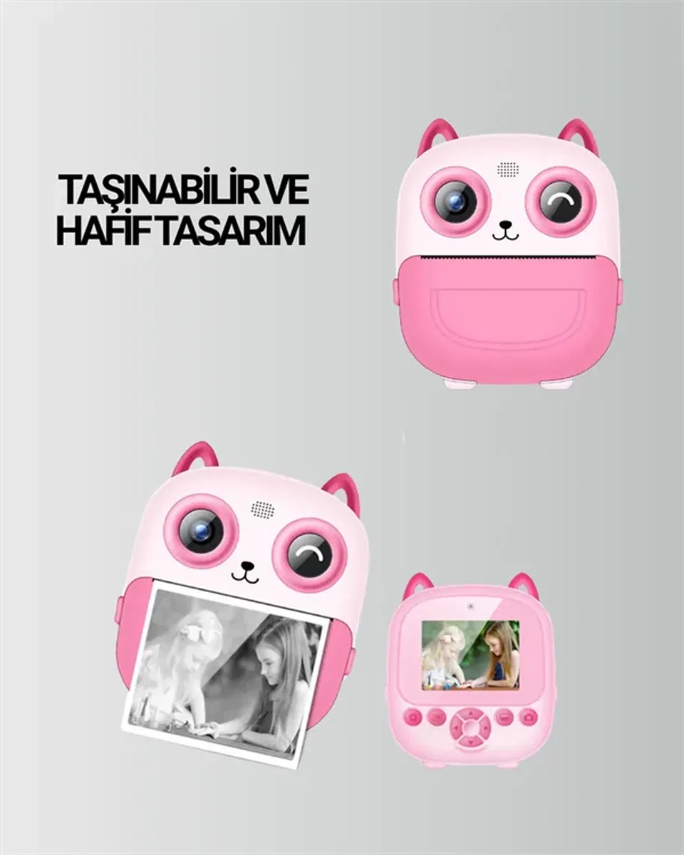 Dijital Termal Yazıcılı Mini Kamera – HD Video & Anında Fotoğraf Çıktısı görsel 4