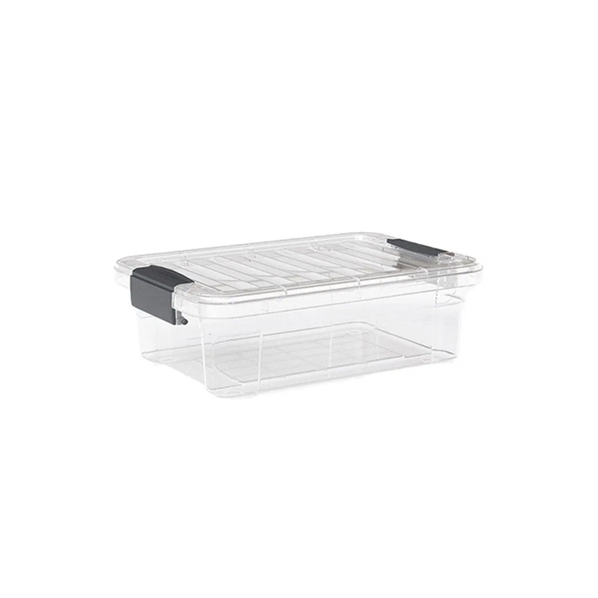 21. 5L Şeffaf Çok Amaçlı Saklama Kutusu - Kilitli Kapak 525x355x150 mm görsel 2