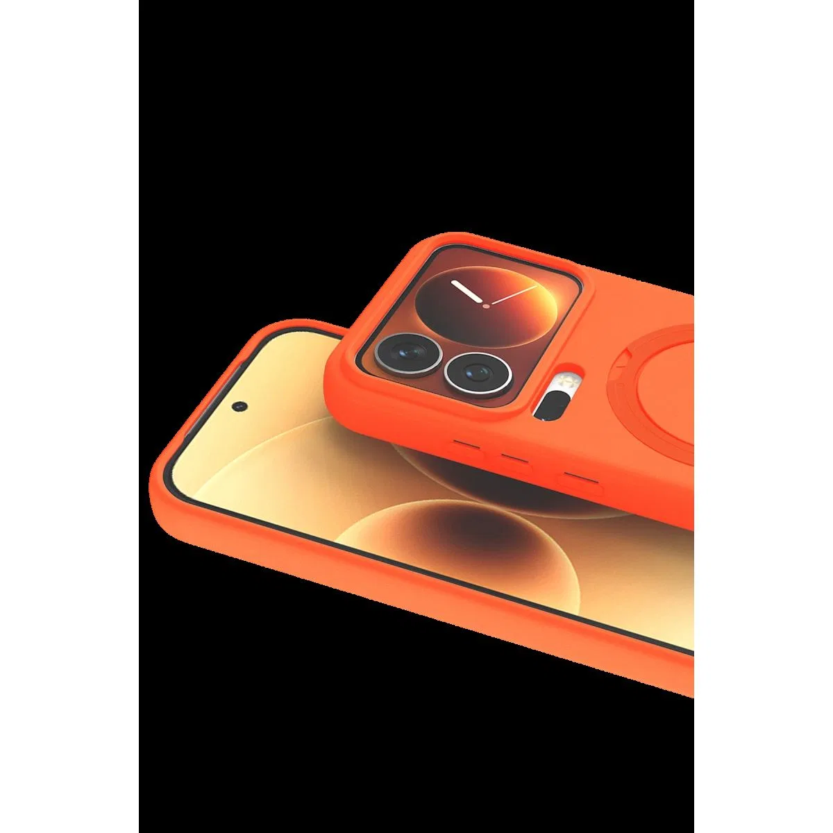 Xiaomi Mi 17 Pro Max Regal Magsafe Standlı Kapak - Turuncu görsel 2