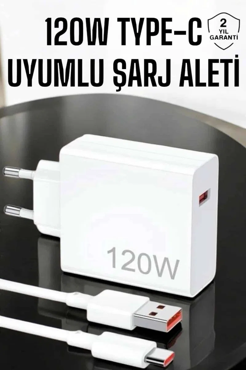 120w Şarj Aleti Type-c Uyumlu Turbo Şarj Aleti