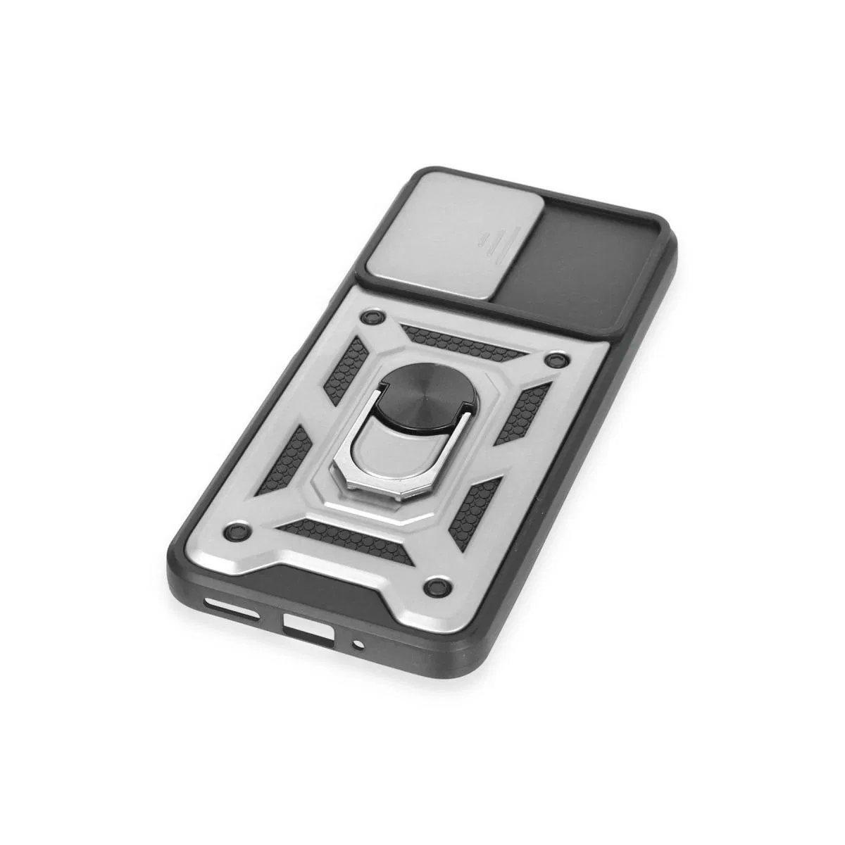 Xiaomi Redmi Note 12 5g Kılıf Pars Lens Yüzüklü Silikon - Gümüş görsel 5