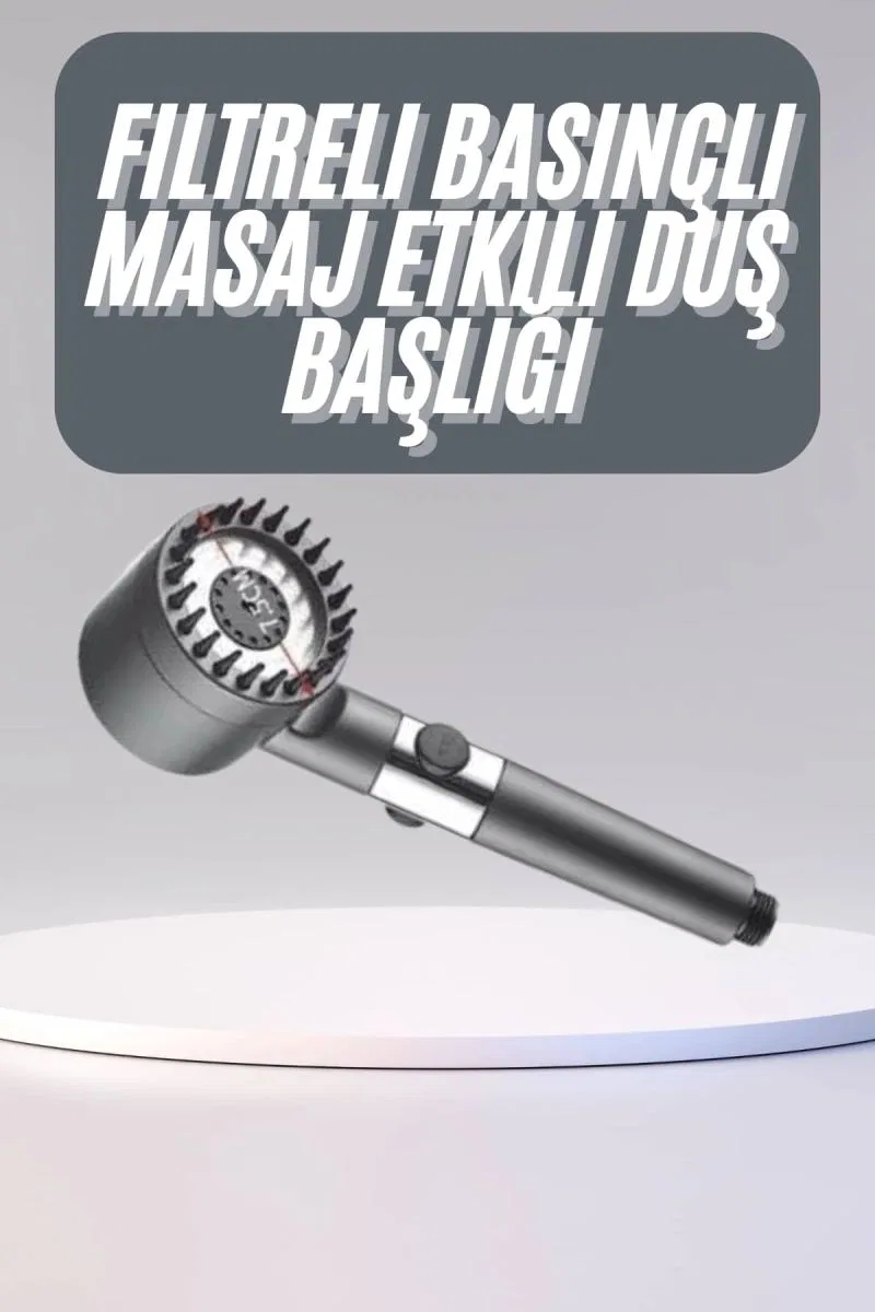 Yüksek Performanslı Masaj Etkili Su Tasarruflu Duş Başlığı Krom Kaplama Uzun Ömürlü