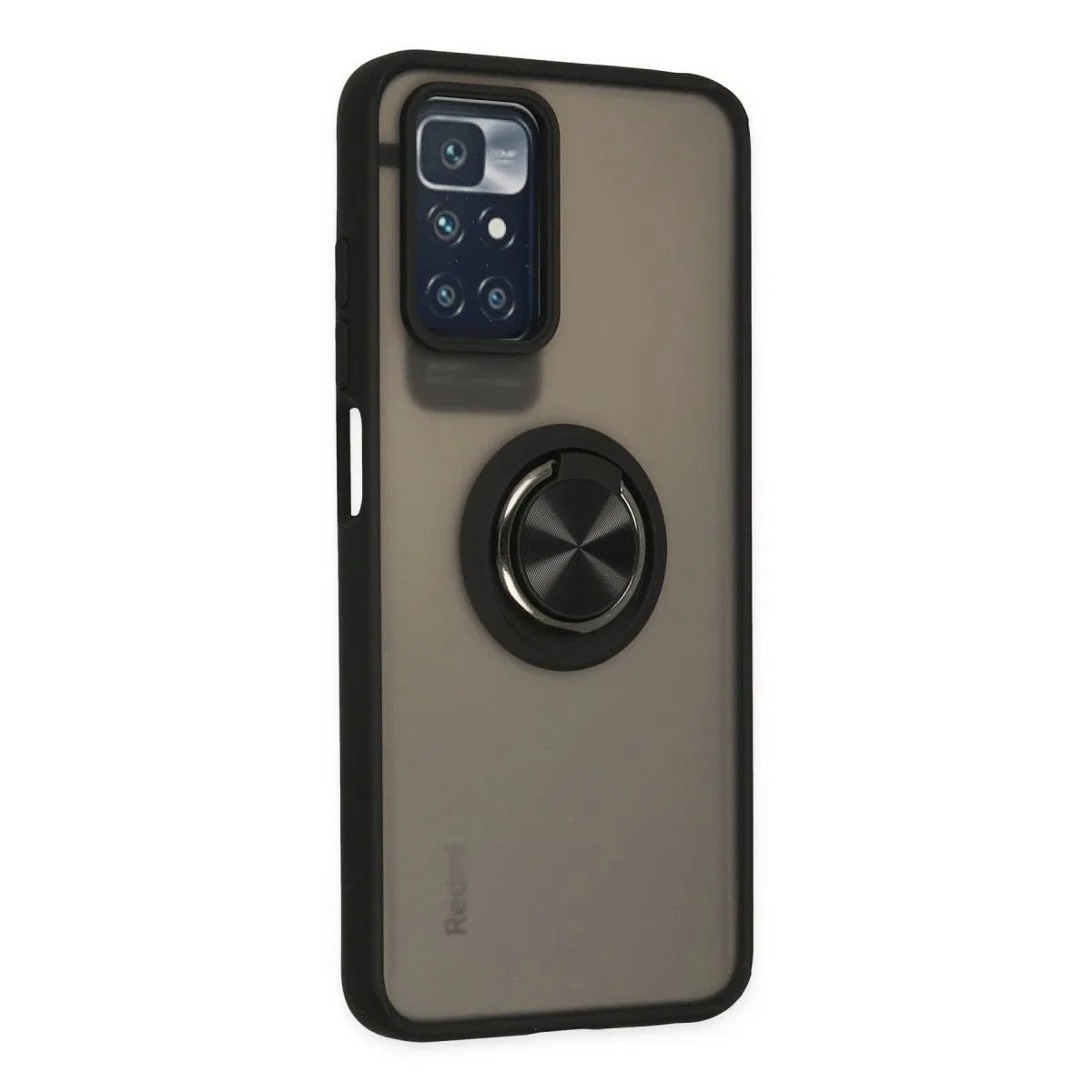 Xiaomi Redmi 10 2022 Kılıf Montreal Yüzüklü Silikon Kapak - Siyah görsel 2