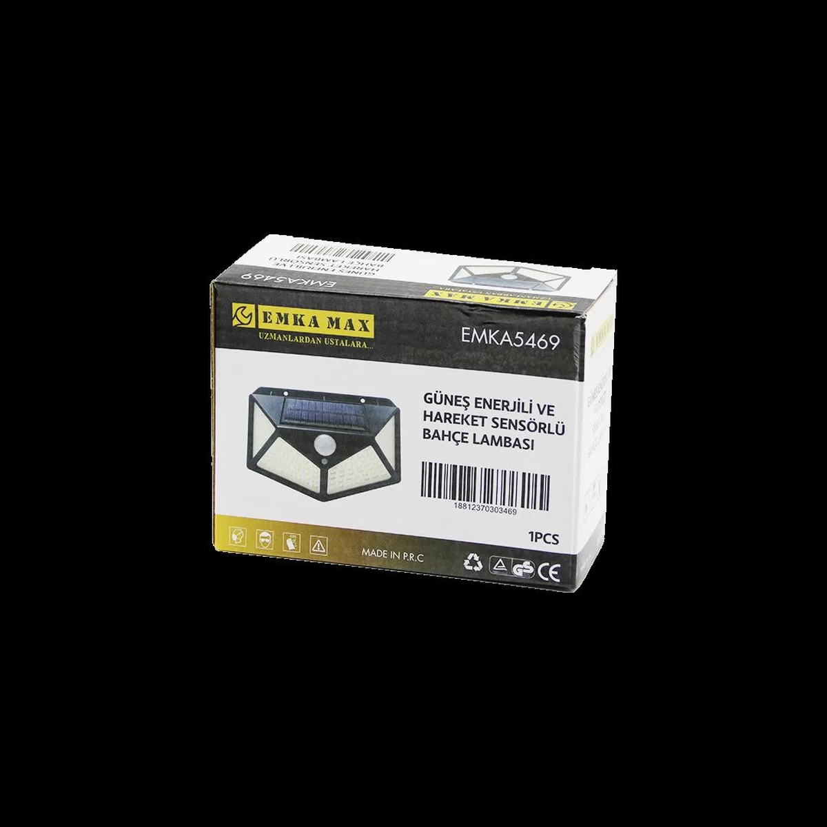 Solar Hareket Sensörlü Dış Mekan Aplik Lambası 9. 5x13. 5 cm görsel 2