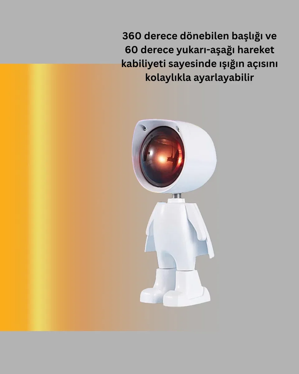 Dekoratif Gün Batımı Işığı – Astronot Figürlü Yeni Nesil görsel 4