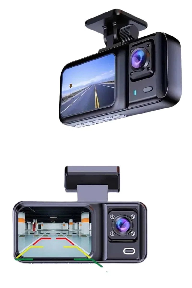 DVR Araç İçi Kamera Ön ve İç Kamera 2 İnç Ekranlı Çift Kamera görsel 2