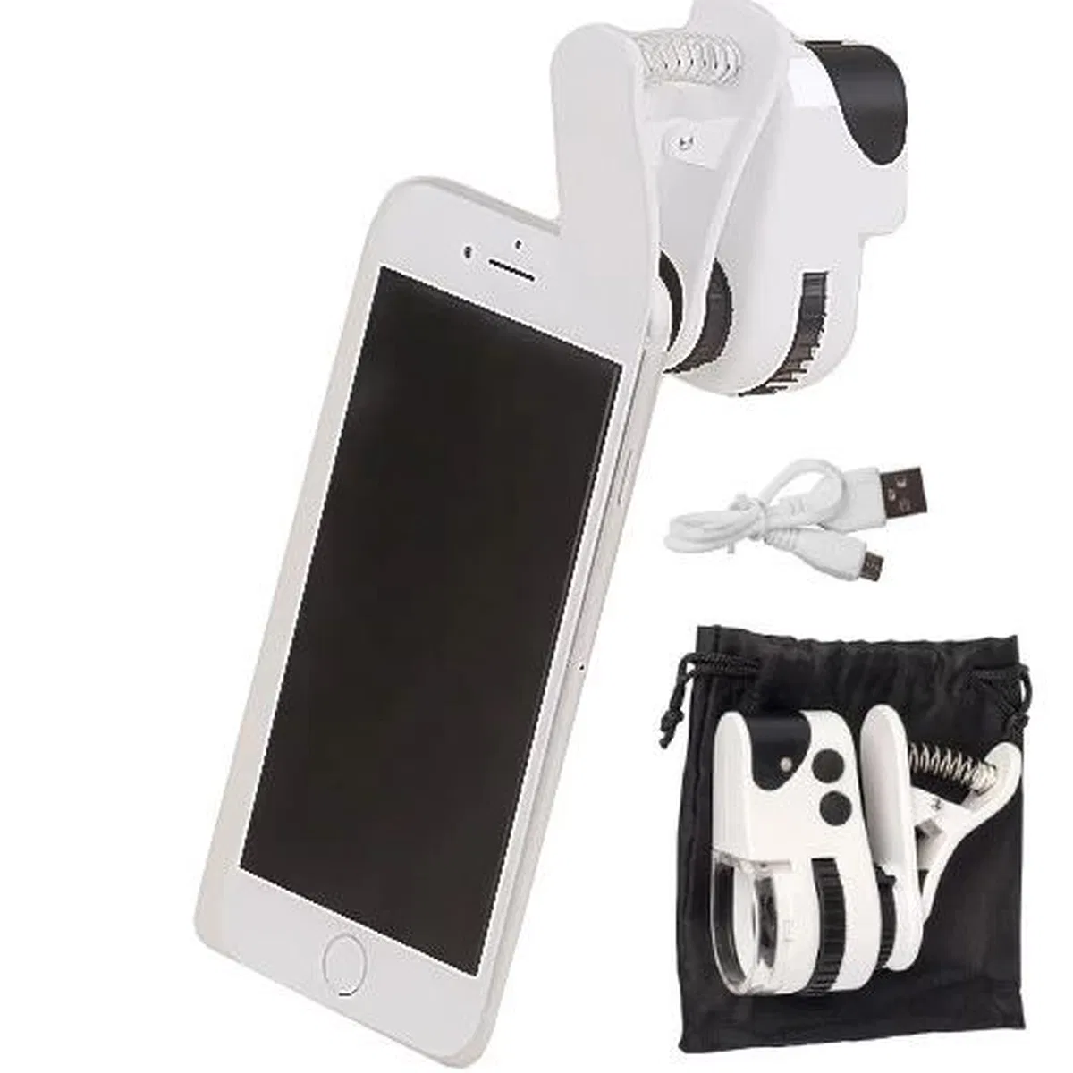 60x Mini Cep Telefonu Için Mandallı Mikroskop Uv Ledli Büyüteç Model Al2431 görsel 8