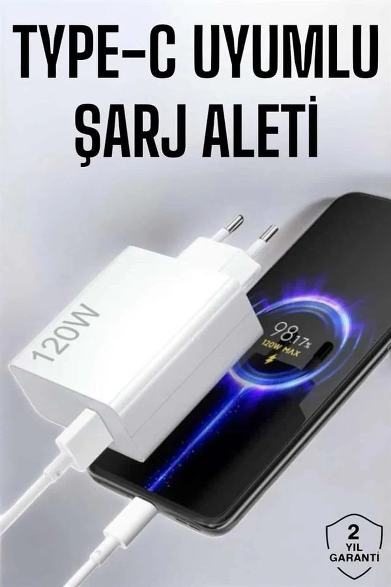 Type-c 120w Şarj Aleti Hızlı Şarj Turbo Yeni Nesil görsel 2