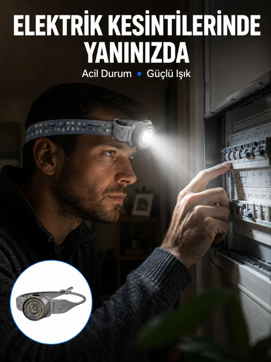 Ayarlanabilir Baş Bantlı Led Kafa Lambası Çok Amaçlı Aydınlatma Çözümü