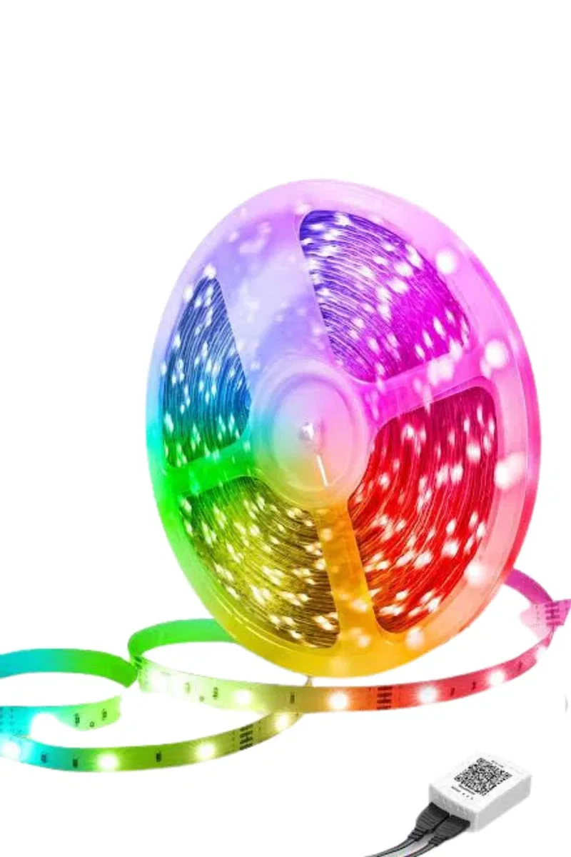 RGB Neon Şerit Led Lamba 10 Metre İç Mekan Tasarımına Uygun görsel 4
