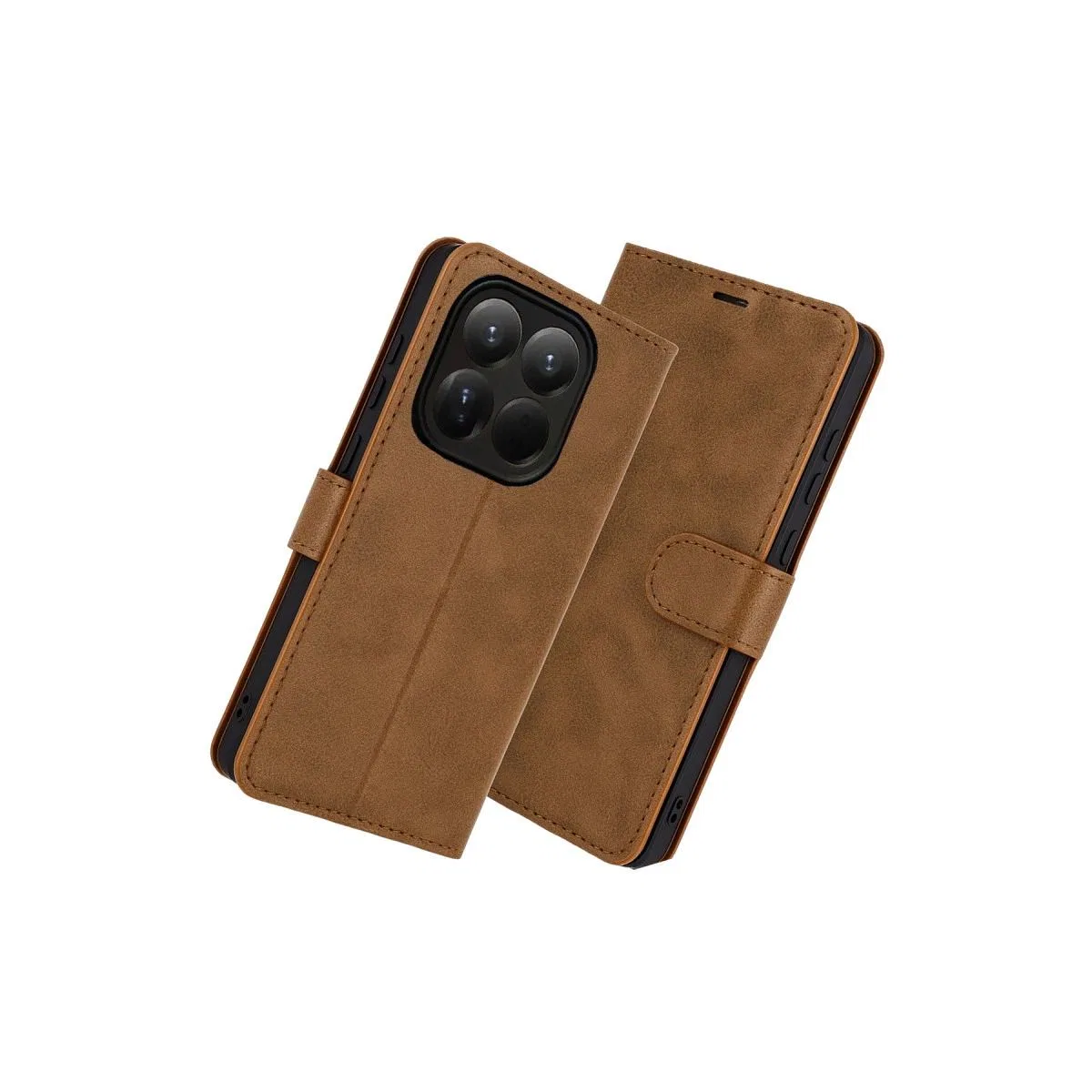 Xiaomi Mi 15t Trend S Plus Kapaklı Kılıf - Taba görsel 3