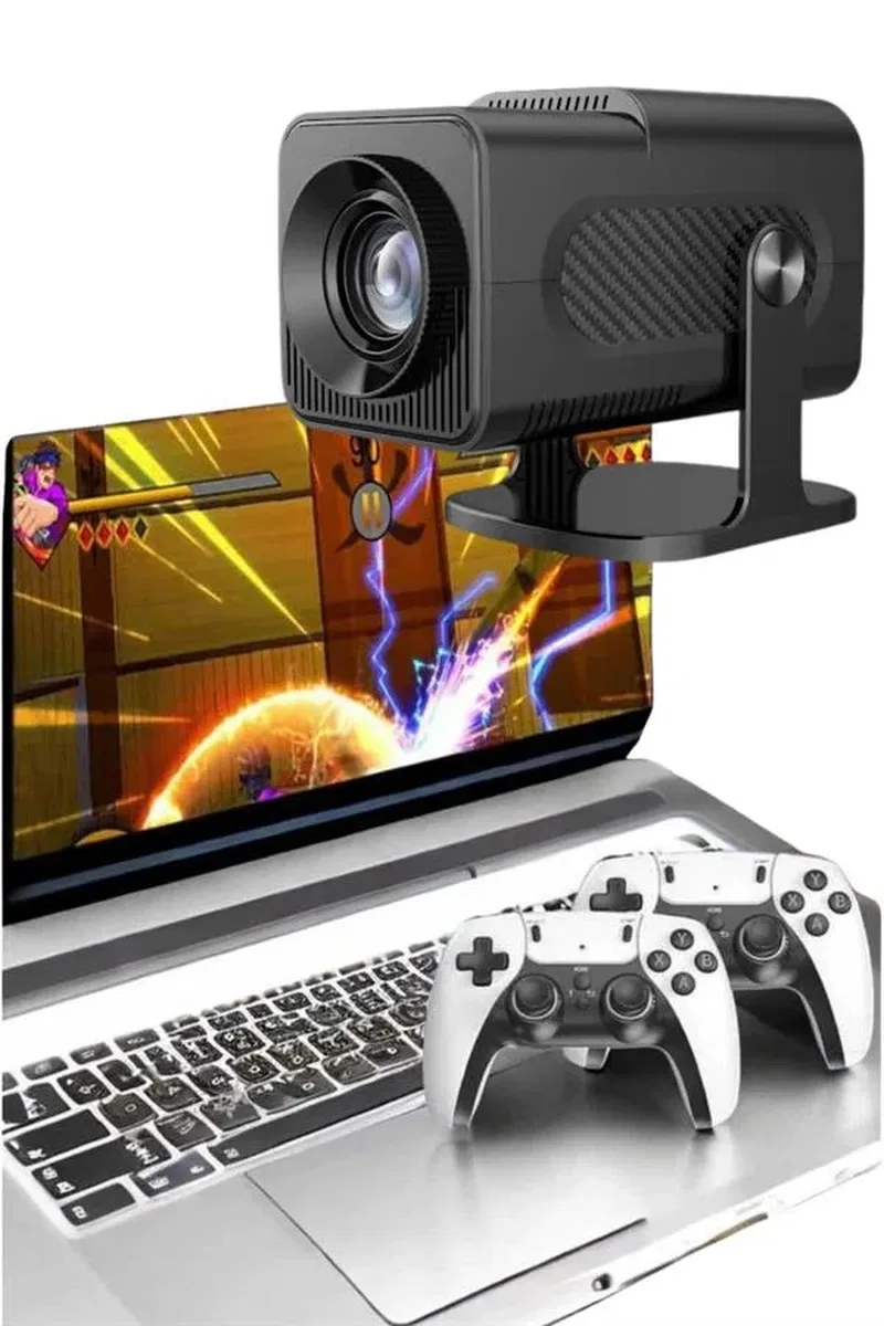 Çift Kollu Game Box Projeksiyon Cihazı Kumandalı Android Tv Dahili Hoparlör görsel 4