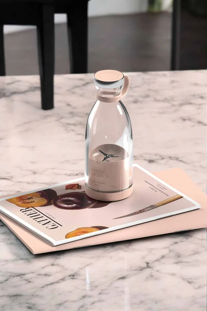 Bardak Blender Smoothie Meyve Sıkacağı Şarjlı Cam Taşınabilir görsel 3