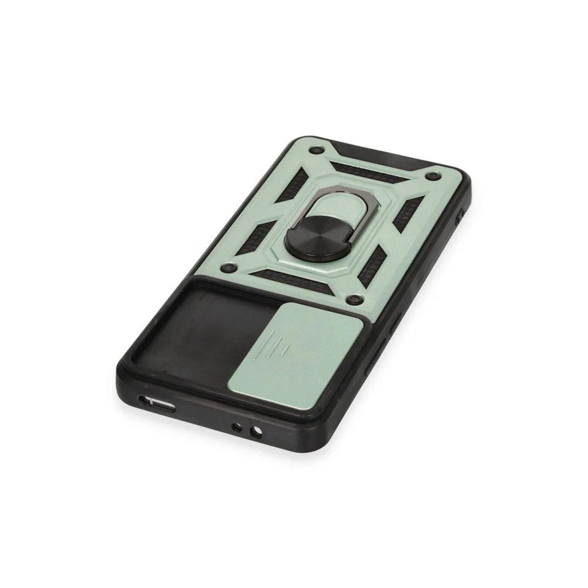Xiaomi Mi 12t Pro Kılıf Pars Lens Yüzüklü Silikon - Yeşil görsel 4