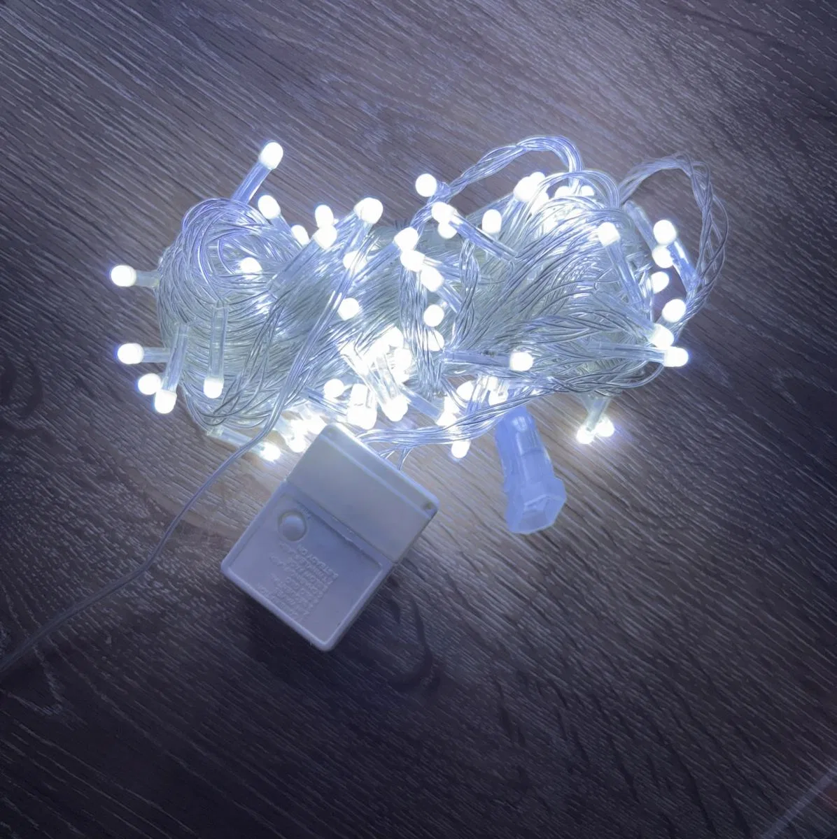 10m 100 Led Damla Uçlu Beyaz Işık Şeffaf Kablo Mz-17-1 görsel 2