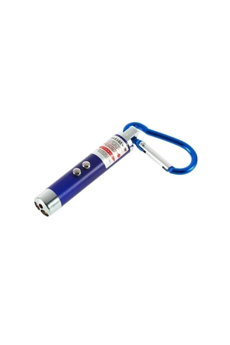 El Feneri Anahtarlık Işıklı Anahtarlık 3 Fonksyonlu Lazer Led Fener görsel 2