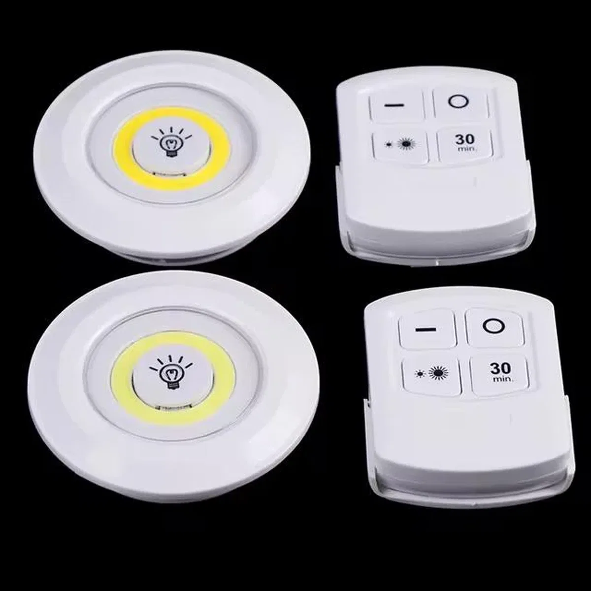 Led Lamba 3'lü Uzaktan Kumandalı Yapışkanlı Beyaz Işık görsel 5