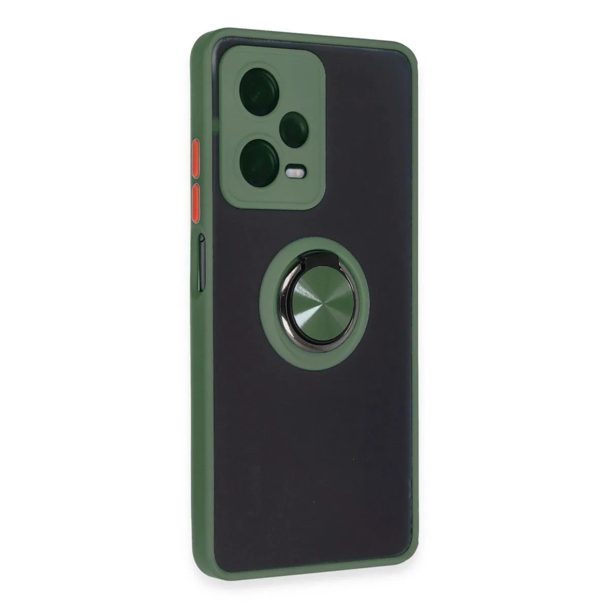 Xiaomi Redmi Note 12 5g Kılıf Montreal Yüzüklü Silikon Kapak - Yeşil görsel 2