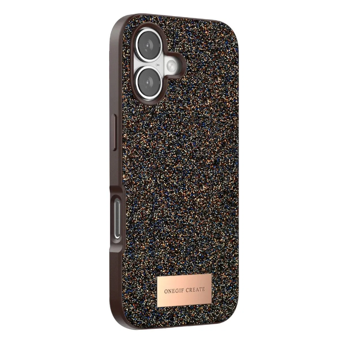 Onegif Apple İphone 17 Bright Simli Kapak - Gold görsel 3