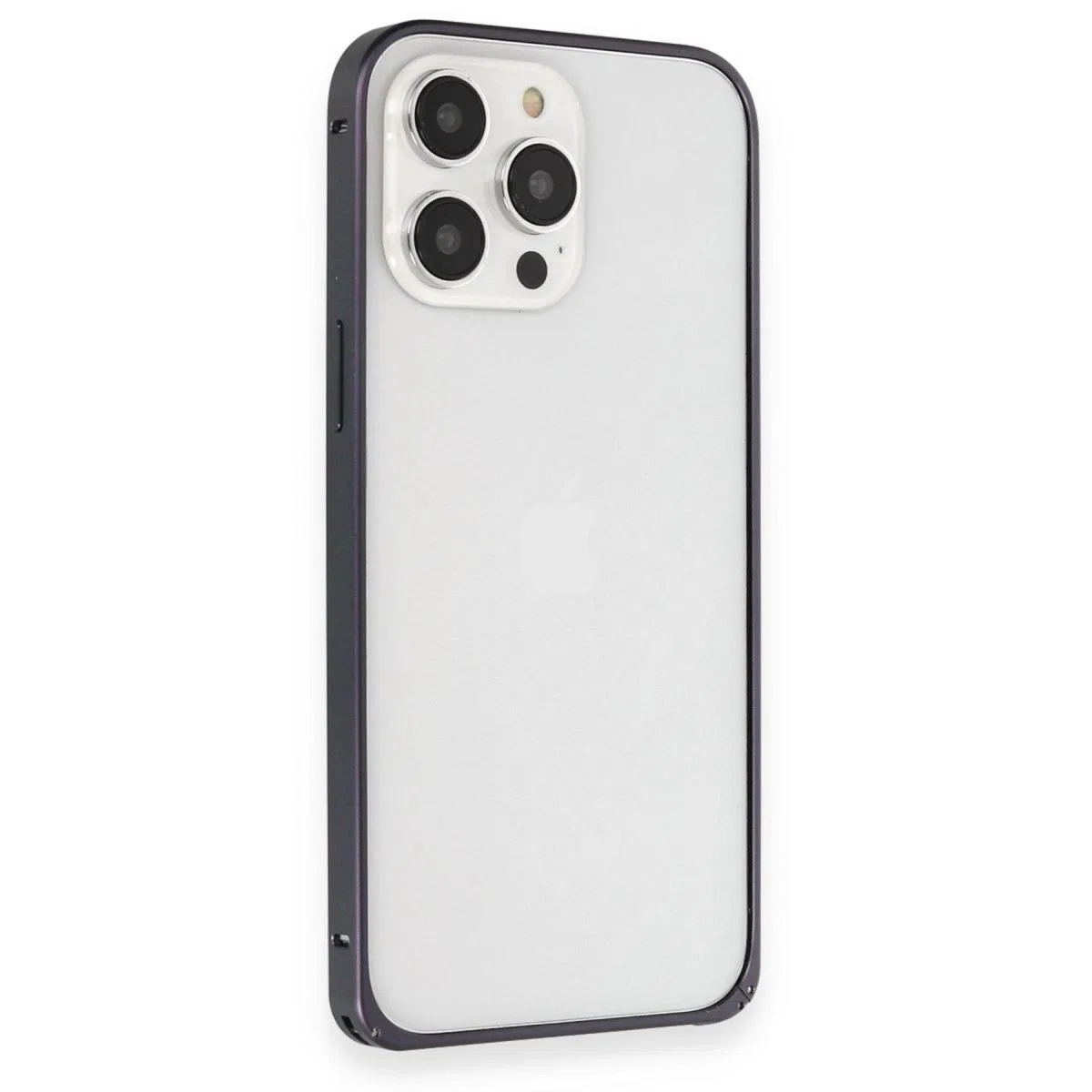 Joko Apple İphone 15 Pro Max Kılıf Metal Bumper Magneticsafe Kapak - Lacivert görsel 3