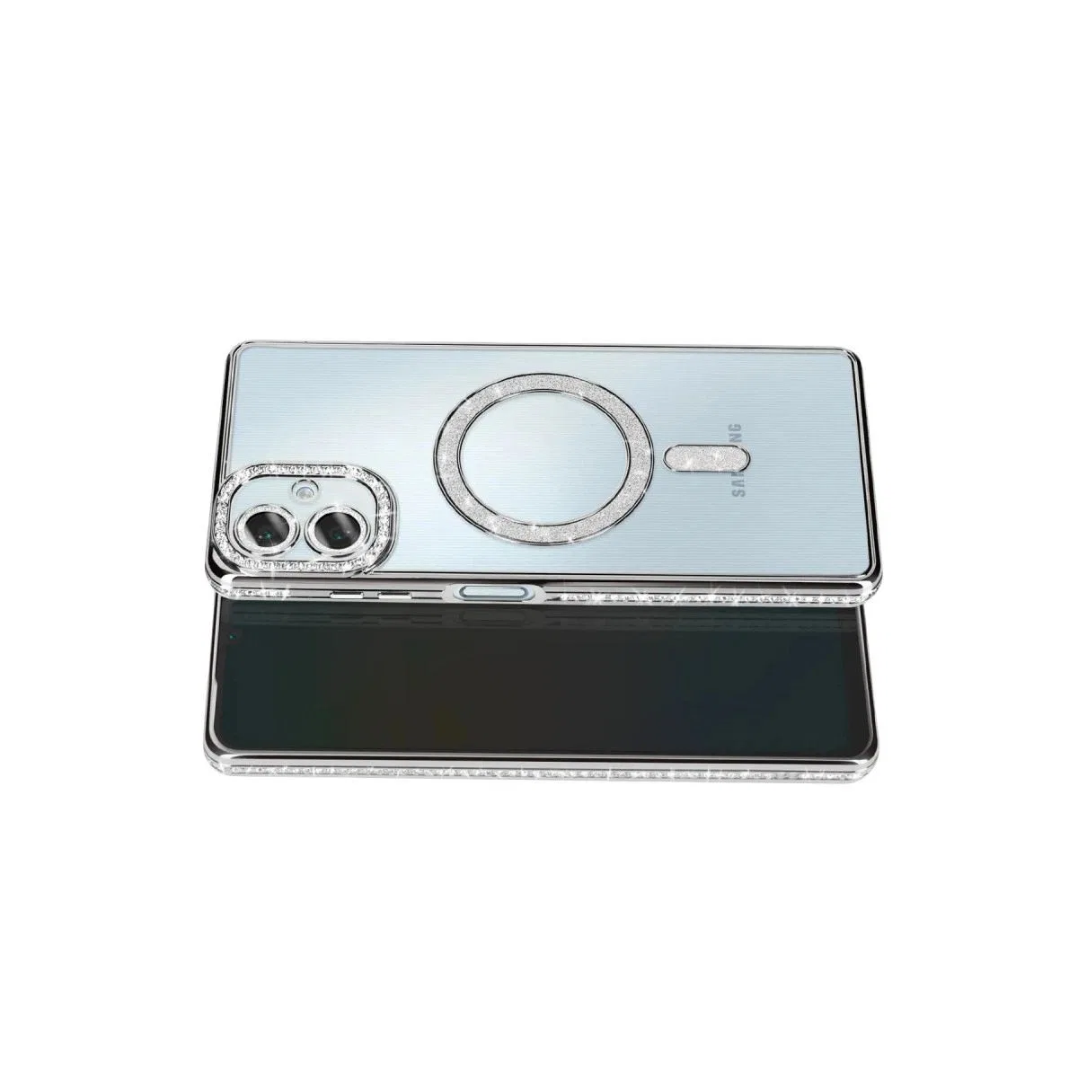 Samsung Galaxy A07 4g Joke Simli Magneticsafe Kılıf - Gümüş görsel 3