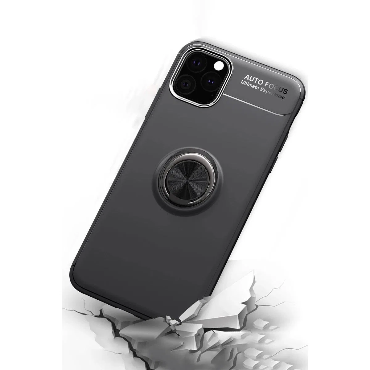 Apple İphone 11 Pro Max Kılıf Range Yüzüklü Silikon - Kırmızı görsel 3