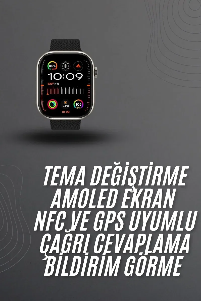 Akıllı saat 2. 02 inch Nabız Ölçer Arama Konuşma Müzik Dinleme görsel 2