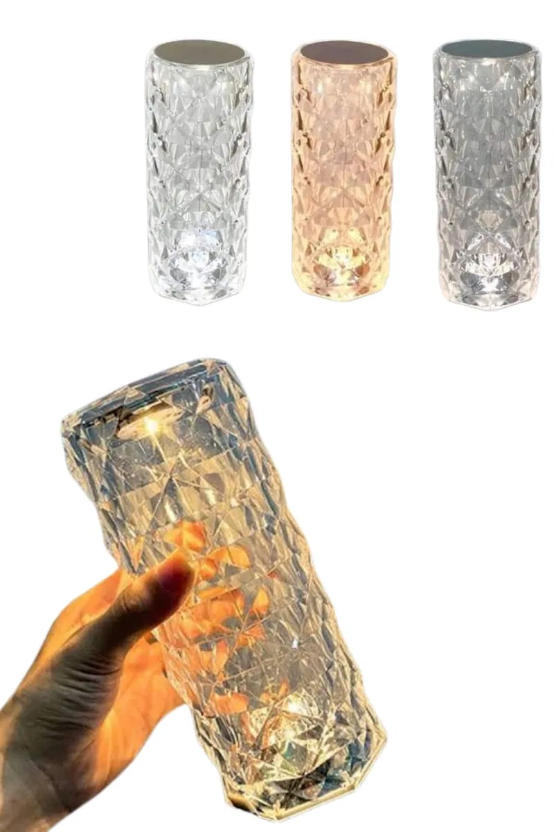 Yeni Nesil Modern Kristal Masa ve Gece Lambası Dokunmatik Renk Değiştirebilen görsel 5