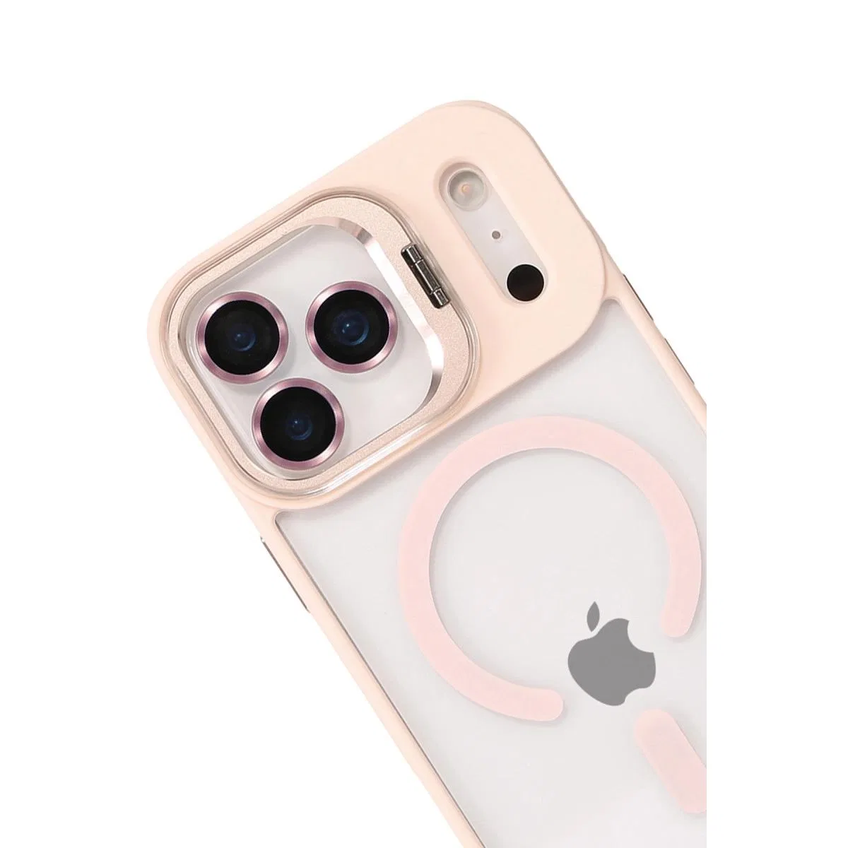 Joko Apple İphone 17 Pro Remim Lensli Magsafe Standlı Kapak - Pembe görsel 3
