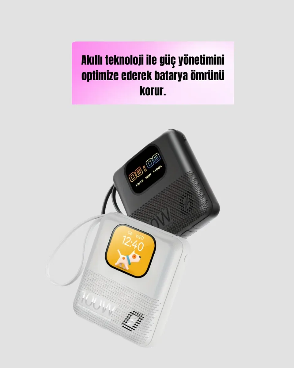 2025 Yeni Seri 10000 mAh Powerbank Bluetooth Bağlantılı Hızlı Şarj görsel 4