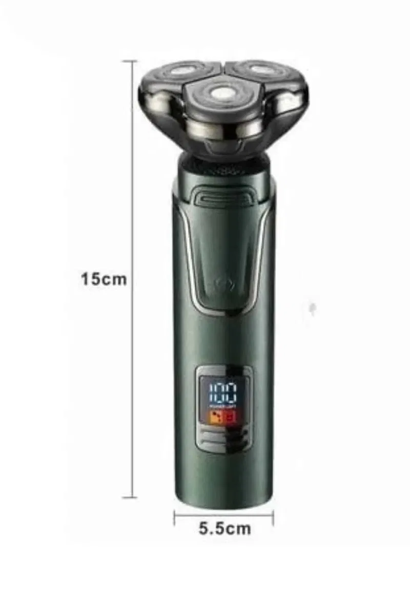 Dijital Göstergeli 3 Başlıklı Tıraş Makinesi Islak Kuru Lazer Öncesi Günlük görsel 4