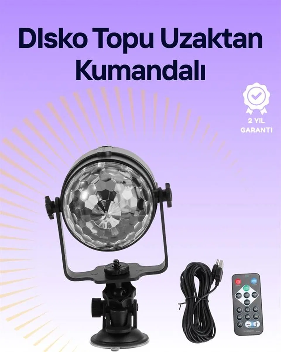 Taşınabilir Ve Dayanıklı Plastik Kristal Led Disko Işığı