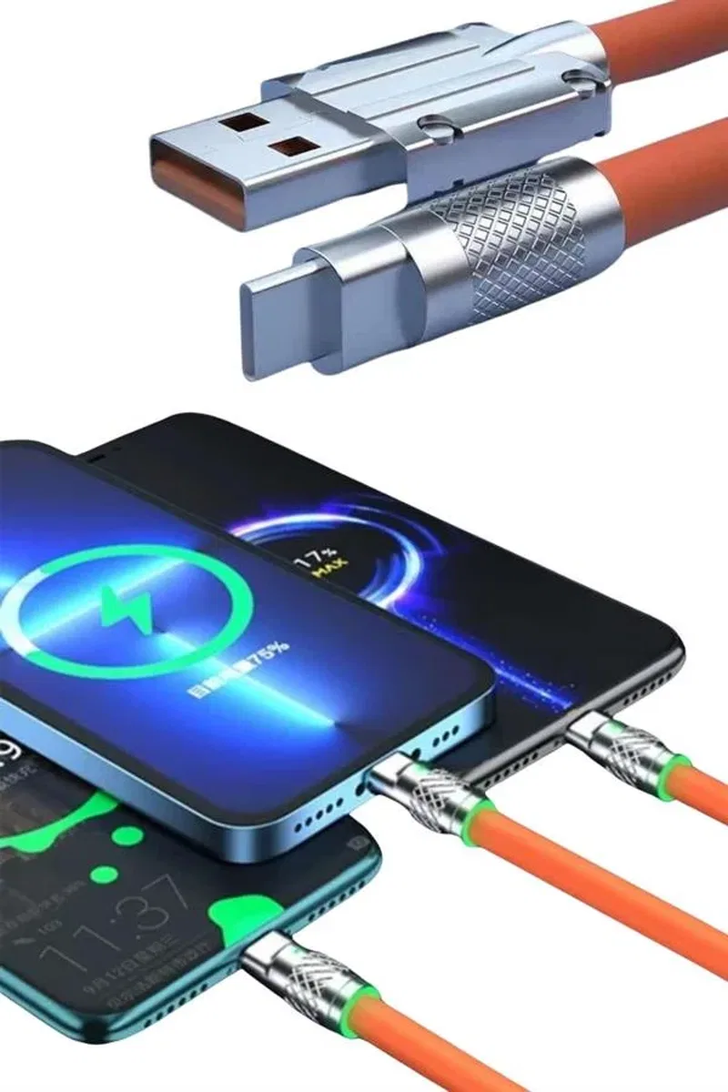 Android ve İOS Uyumlu 180 Derece Type-c Şarj Kablosu Yeni Nesil görsel 4