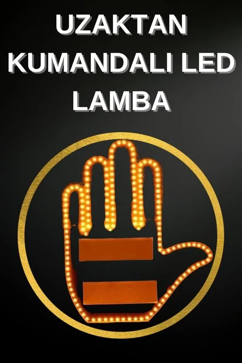 Led Işık El İşareti Araç Camı İçin Uzaktan Kumandalı görsel 2