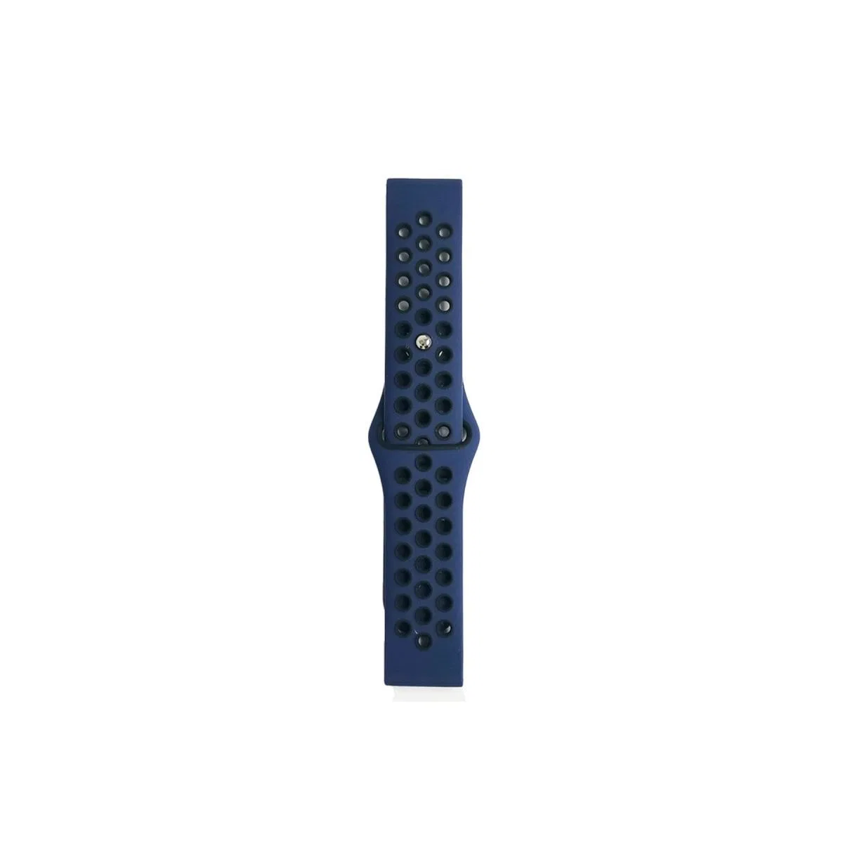 Watch 22mm Spor Delikli Kordon - Lacivert-siyah görsel 2