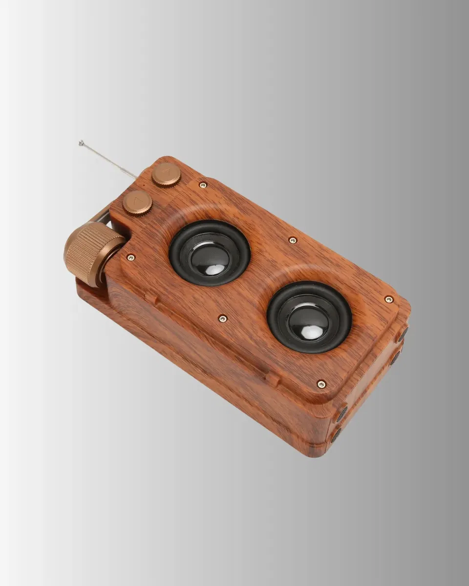 Klasik Görünümlü Bluetooth Hoparlör 360 Derece Stereo ve FM Radyo görsel 5