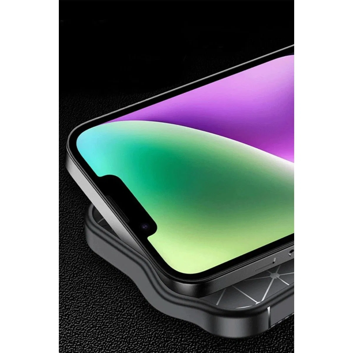 Apple İphone 16e Kılıf Auto Focus Karbon Kapak - Siyah görsel 2