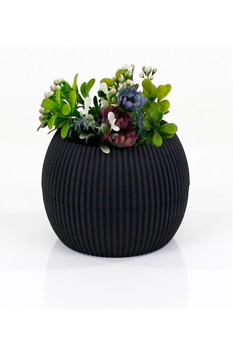 Mercan Saksı 2 Numara 0, 35 Litre Su Hazneli Dekoratif Kaktüs Sukulent Saksı 11, 8x9, 2 cm