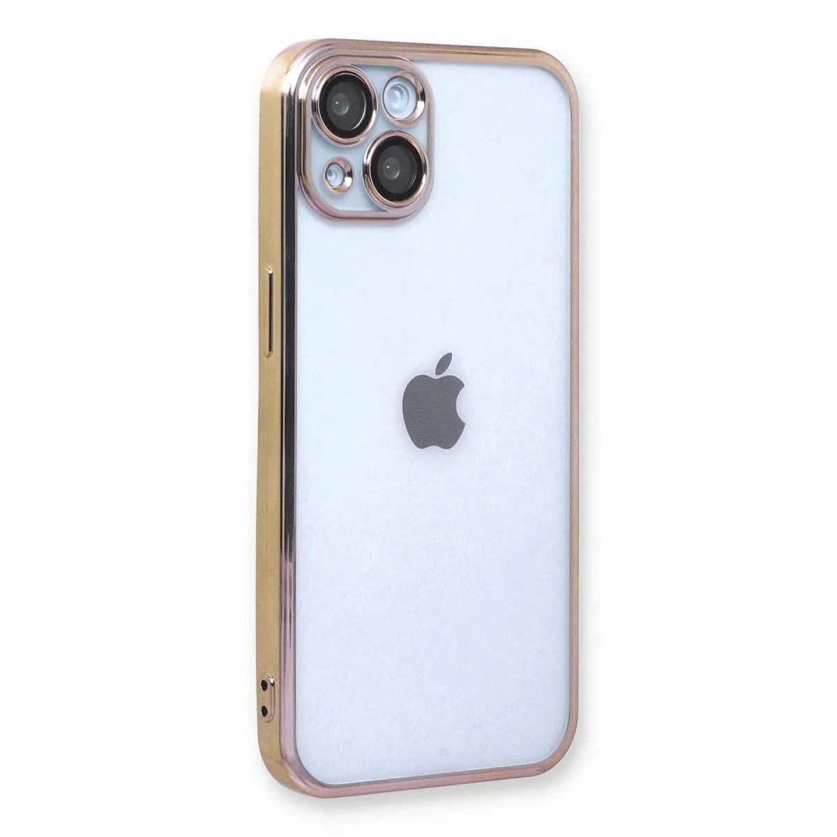 Apple İphone 14 Kılıf Razer Lensli Silikon - Gold görsel 2