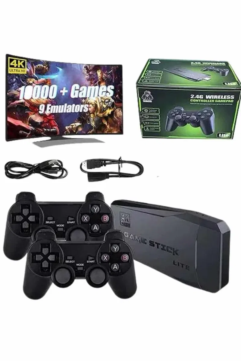 2. 4g Uyumlu Kablosuz Çift Kol Atari Retro 20000 Oyun Game Stick