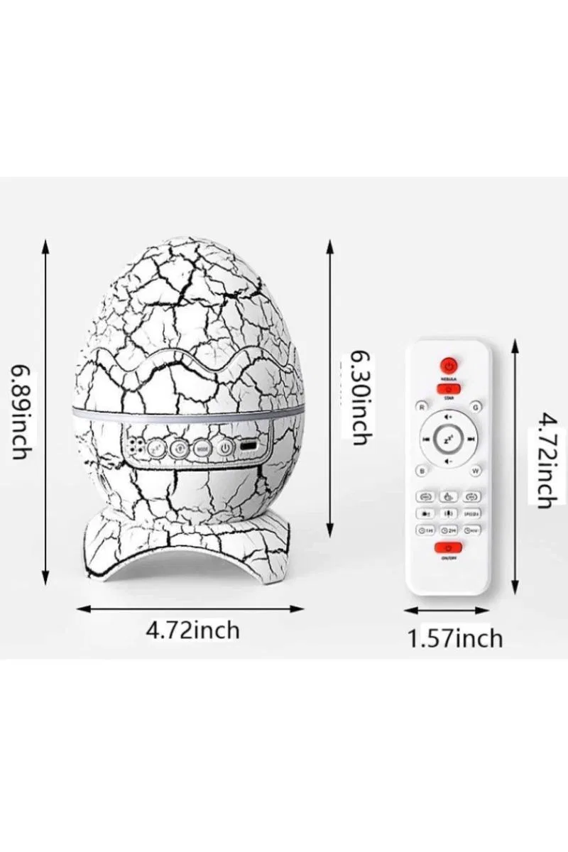 Yumurta Şeklinde Su Dalgalı Bluetooth Speaker Lamba Renkli Şarjlı görsel 3