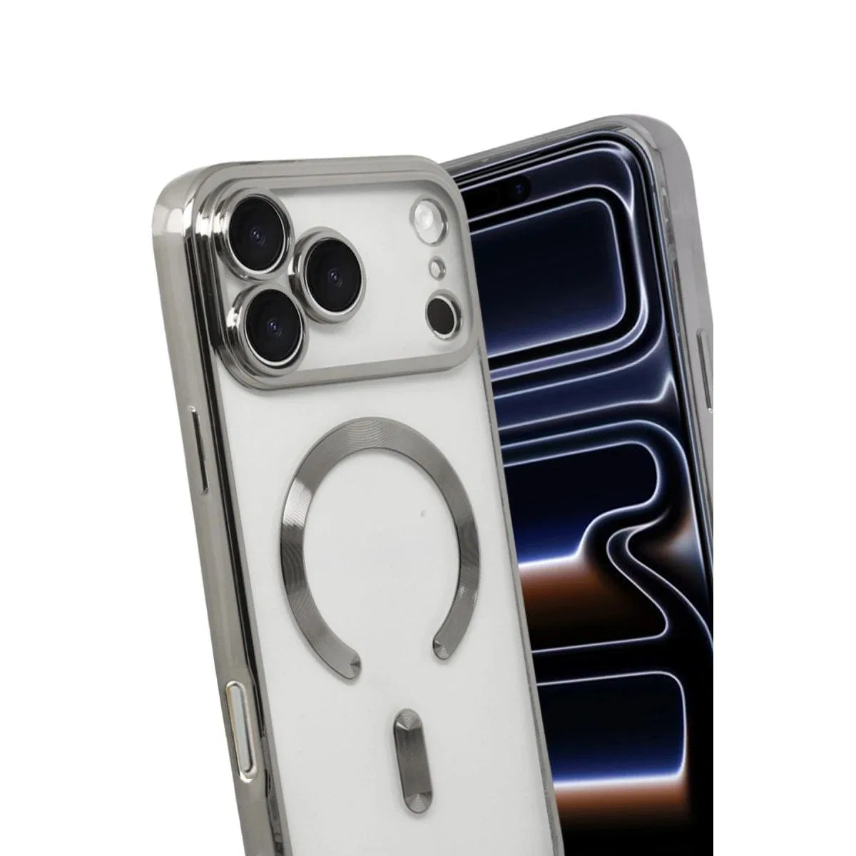 Apple İphone 17 Pro Kross Magneticsafe Kapak - Gümüş görsel 3