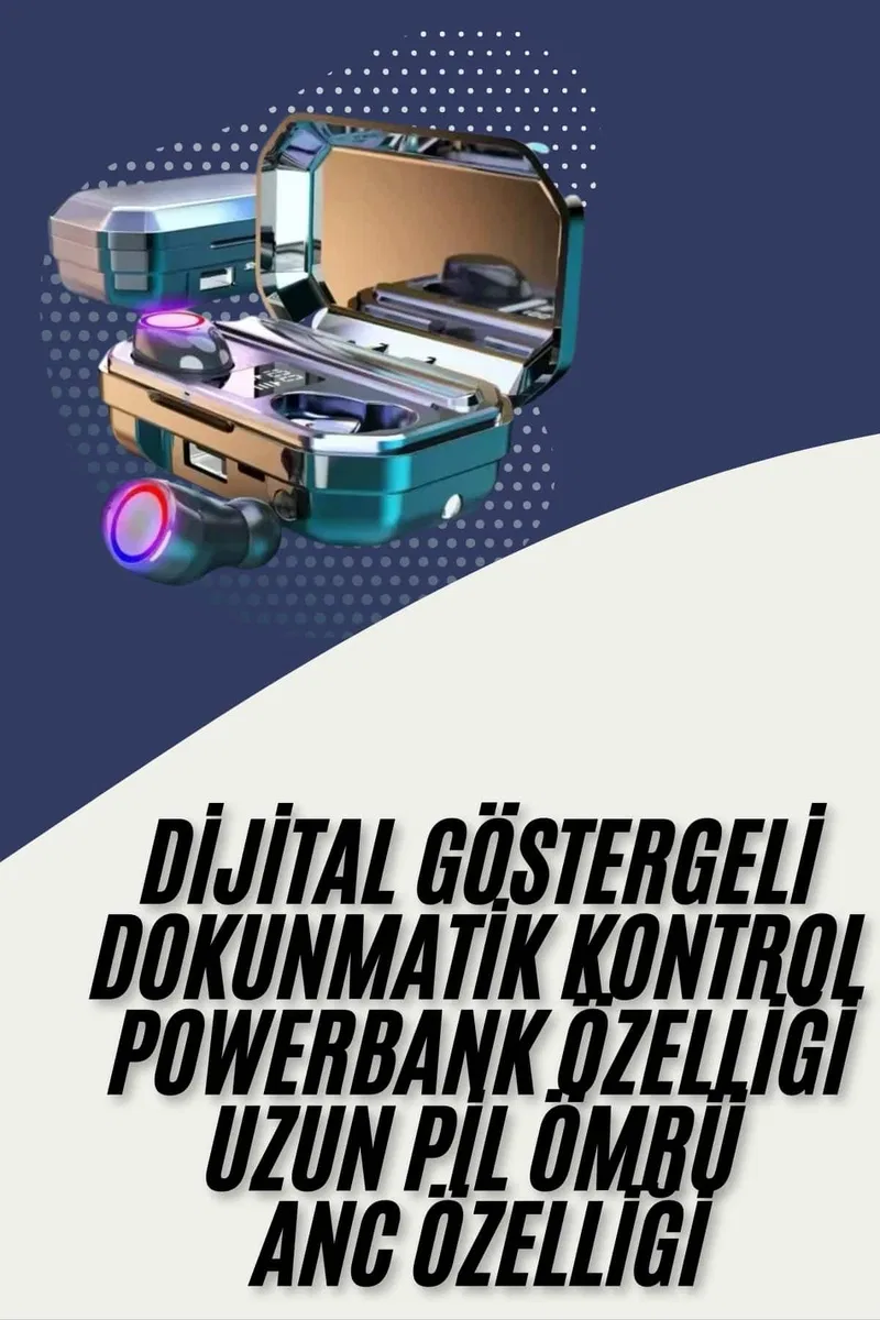 Bluetooth Kulaklık Android ve İOS Uyumlu ANC Özellikli Dijital Şarj Göstergeli görsel 2