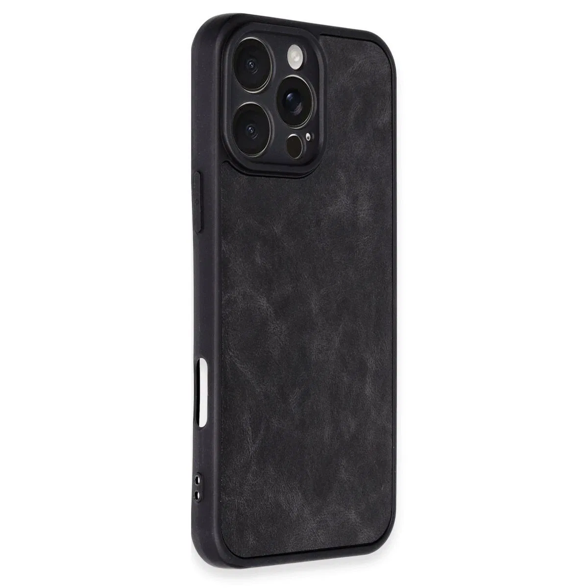 Apple İphone 16 Pro Max Kılıf Aras Deri Kapak - Siyah görsel 2