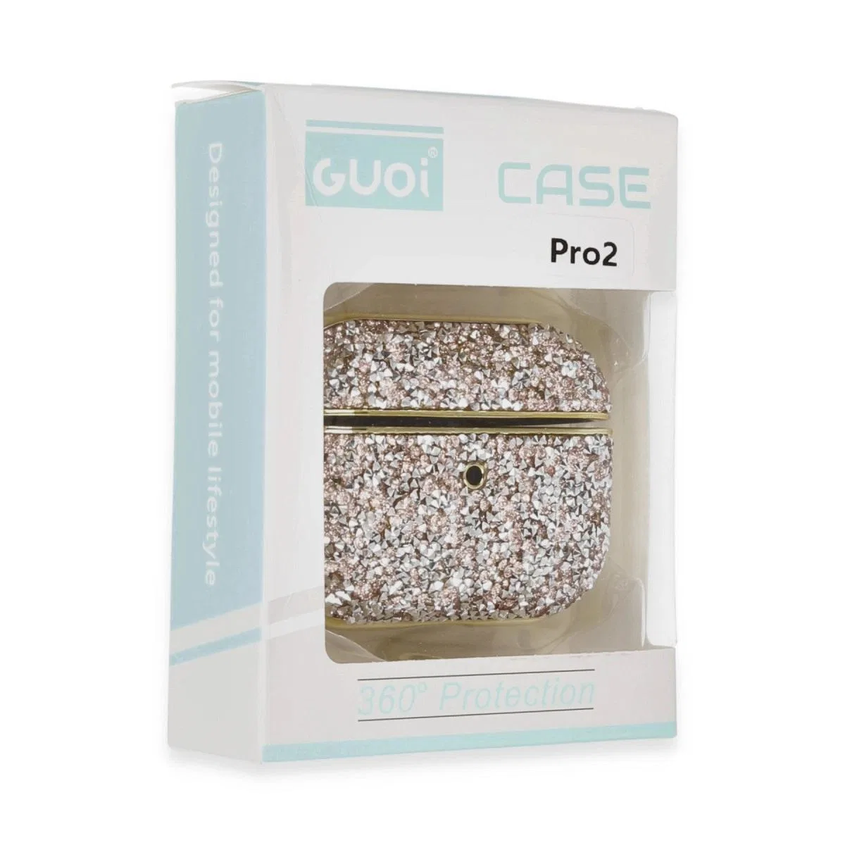 Apple Airpods Pro 2 (2. nesil) Luz Taşlı Kılıf - Mavi görsel 4