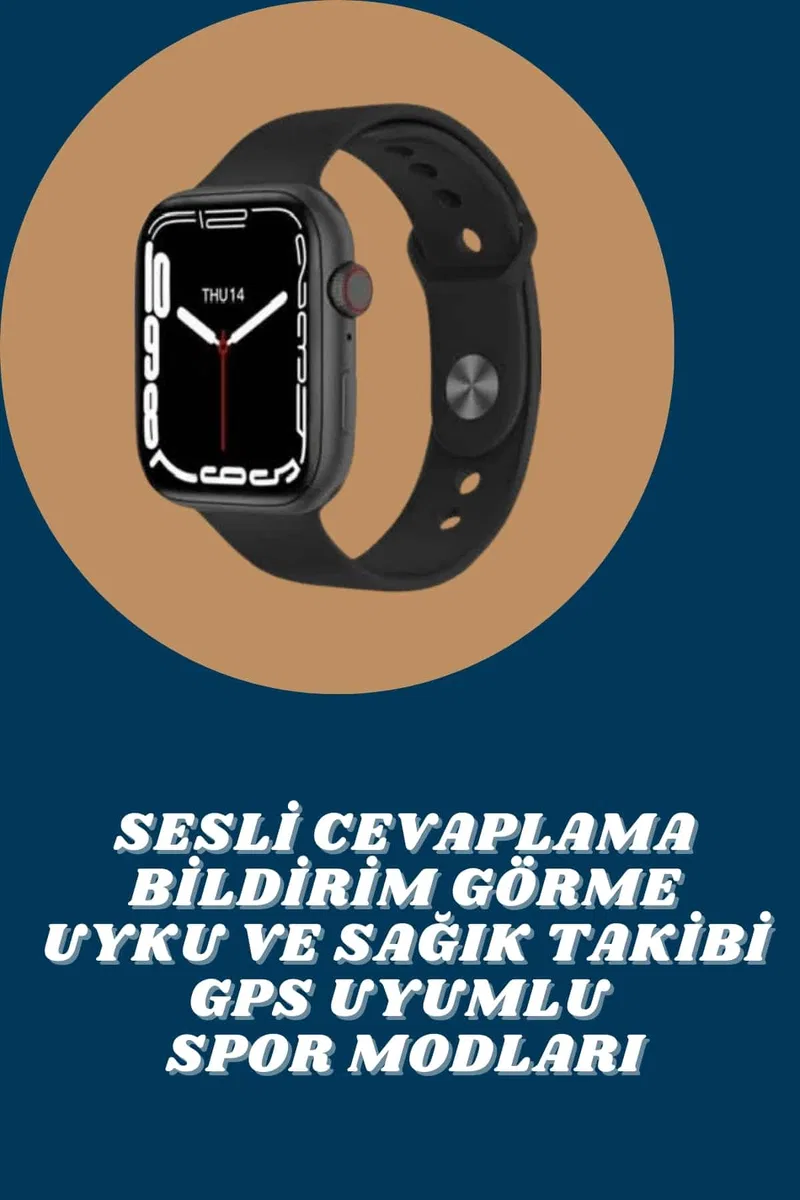 Akıllı Saat Tema Değiştirme Uyku ve Sağlık Takibi Sesli Asistan Bildirim Görme görsel 2