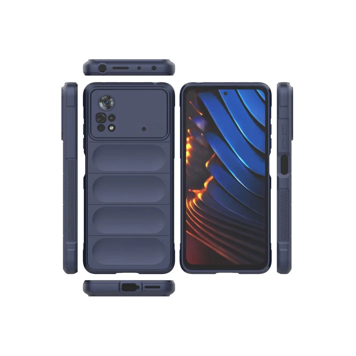 Xiaomi Poco X4 Pro 5g Kılıf Optimum Silikon - Lacivert görsel 3