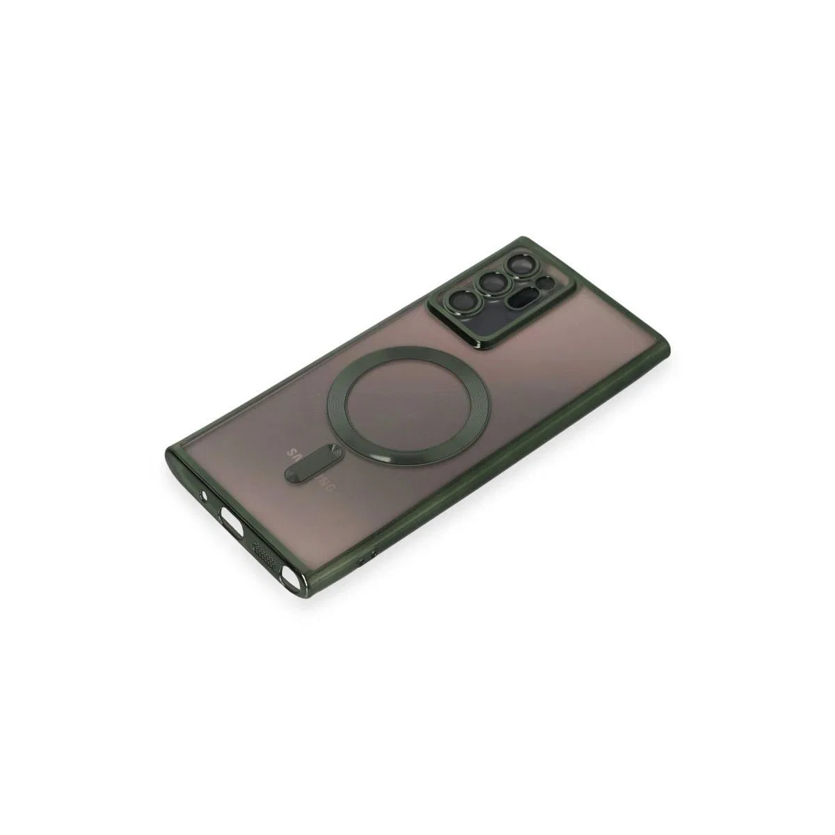 Samsung Galaxy Note 20 Ultra Kılıf Kross Magneticsafe Kapak - Koyu Yeşil görsel 4
