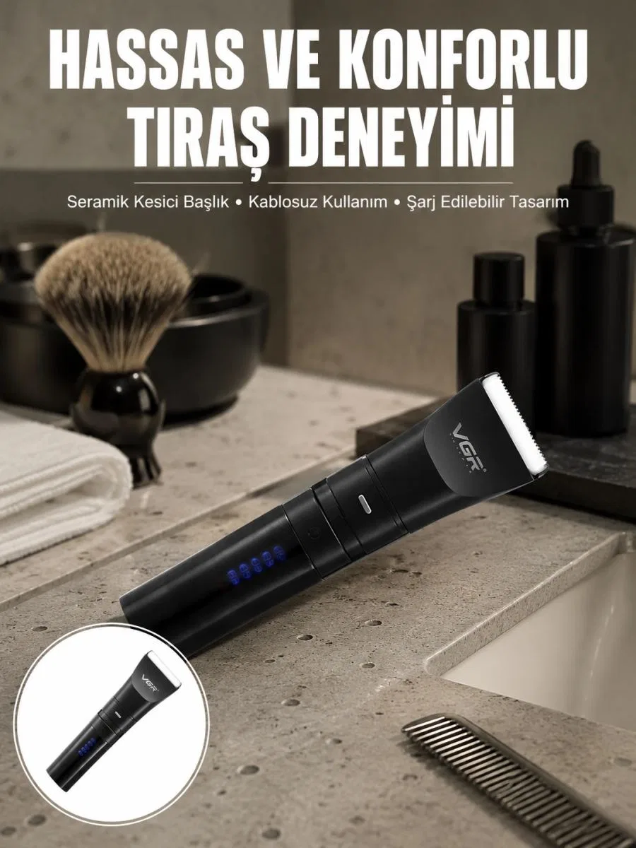 Suya Dayanıklı Tıraş Makinesi – Hassas Paslanmaz Çelik Ve Titanyum Bıçak Yeni Nesil